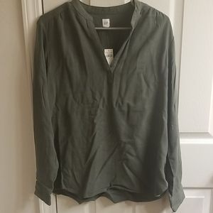 Medium Linen Olive Green Shirt